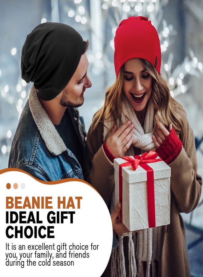 HAMUNI Slouchy Beanie for Women - Men Soft Breathable Cotton Beanie Hat, Double-Layered Lightweight Windproof Skull Cap, Classic Casual Beanie for Daily Wear & Transitional Seasons (Black) - Image 5